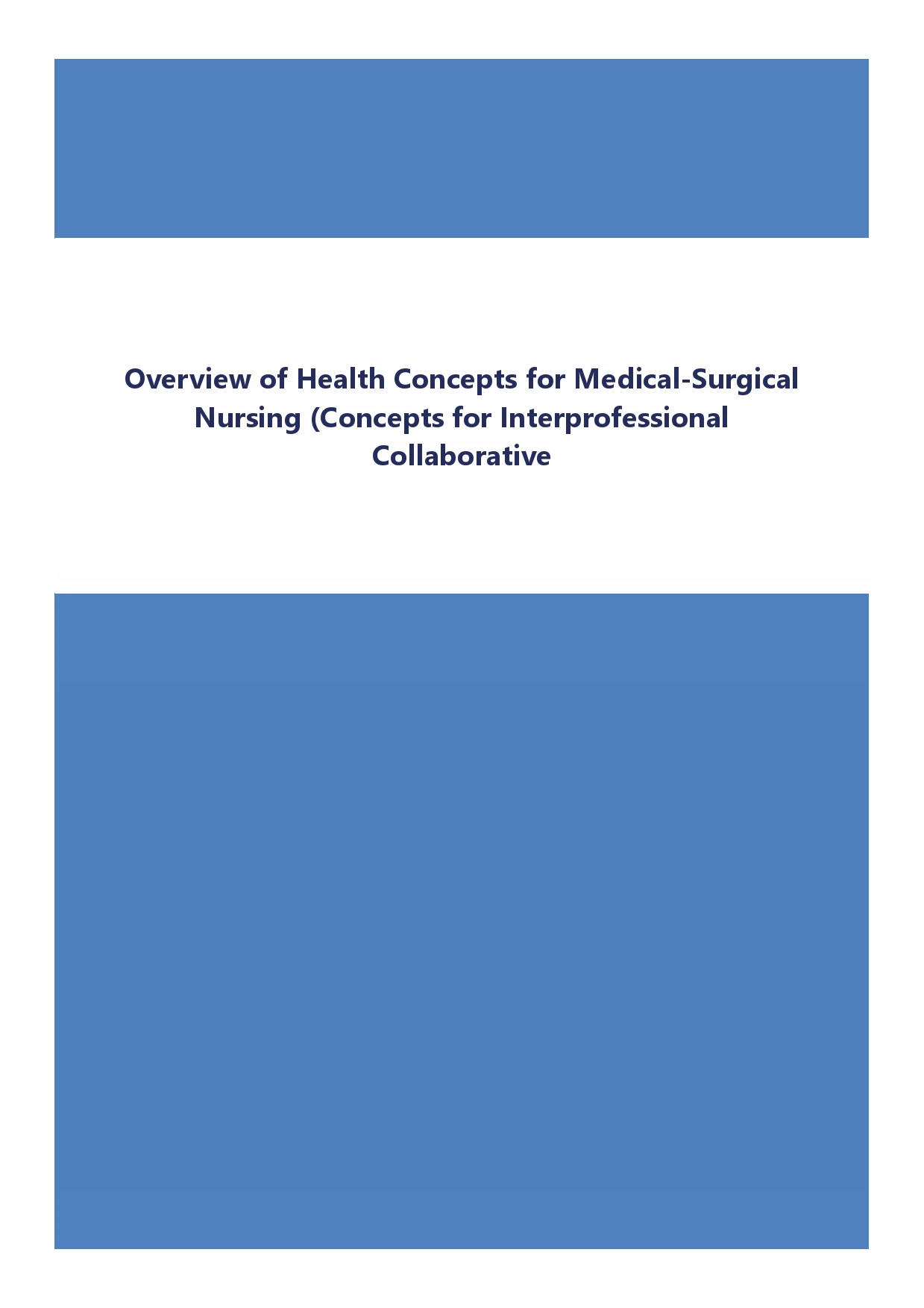 Medical-Surgical Nursing Textbook: Concepts For Interprofessional Care, 2-Volume Set (2020, Good Cond.)